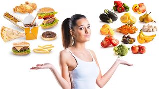Avoid using unhealthy empty calories and lose weight with healthy food